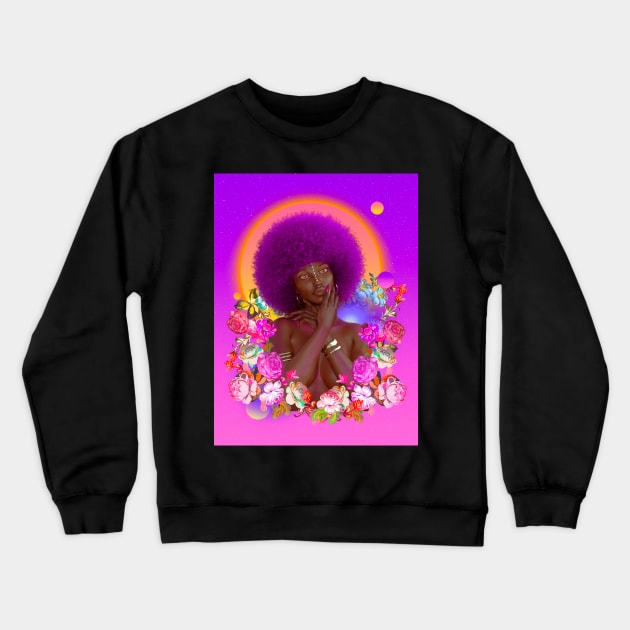 Flower queen Crewneck Sweatshirt by creativepowerr